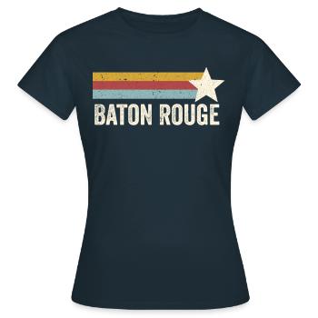 USA City Star Years Rétro - Vintage Baton Rouge - T-shirt Femme - marine - Devant - AI Model Female 172 dark (172cm)