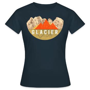 Vendanges - Parc national des Glaciers - T-shirt Femme - marine - Devant - AI Model Female 172 dark (172cm)