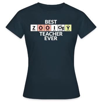 Meilleur professeur de zoologie de tous les temps - T-shirt Femme - marine - Devant - AI Model Female 172 dark (172cm)