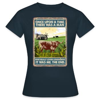 Cow Loved Longhorns - Women's T-Shirt - navy - Front - AI Model Female 172 dark (172cm)