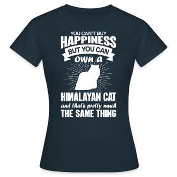 Kann Eine Himalaya -Katze Kaufen - Frauen T-Shirt - Navy - Vorne - AI Model Female 172 dark (172cm)