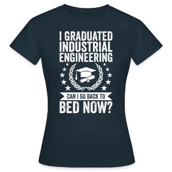 Ich Habe Die Industrie -Engineering Abgeschlossen - Frauen T-Shirt - Navy - Vorne - AI Model Female 172 dark (172cm)