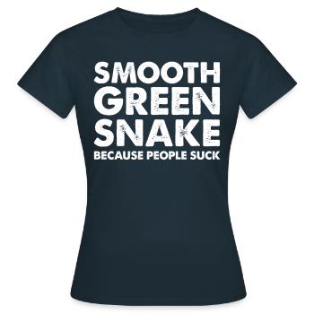 Leute Saugen Glatte Grüne Schlange - Frauen T-Shirt - Navy - Vorne - AI Model Female 172 dark (172cm)