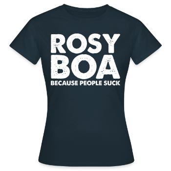 Leute Saugen Rosige Boa -Schlange - Frauen T-Shirt - Navy - Vorne - AI Model Female 172 dark (172cm)
