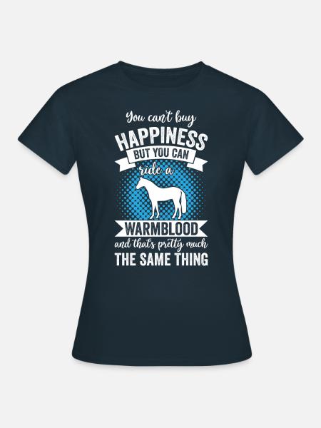 Reiten - Warmblut Pferd - Frauen T-Shirt - Navy
