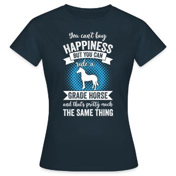 Équitation - Grade Horse - T-shirt Femme - marine - Devant - AI Model Female 172 dark (172cm)