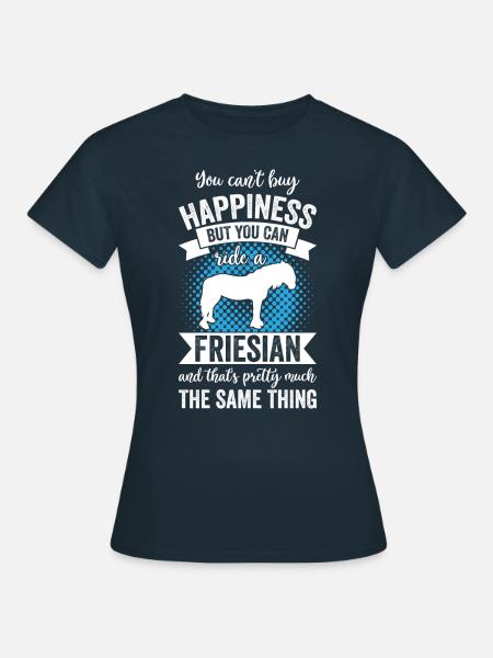 Reiten - Friesisches Pferd - Frauen T-Shirt - Navy