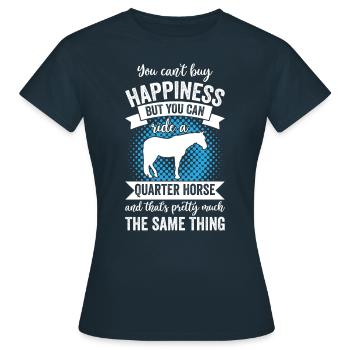 Horseback Riding - Quarter Horse - Women's T-Shirt - navy - Front - AI Model Female 172 dark (172cm)