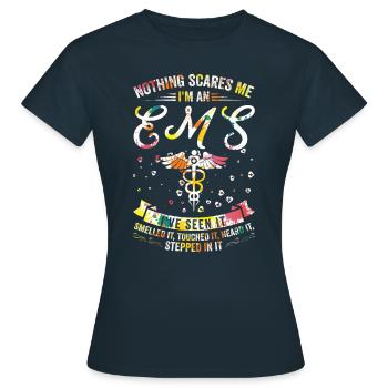 Nothing scares me - EMS - Women's T-Shirt - navy - Front - AI Model Female 172 dark (172cm)
