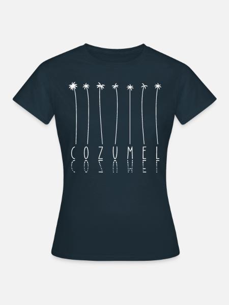 Palme - Yucatan -Halbinsel Cozumel - Frauen T-Shirt - Navy