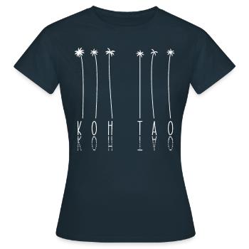 Palm - Île de Thaïlande Koh Tao - T-shirt Femme - marine - Devant - AI Model Female 172 dark (172cm)