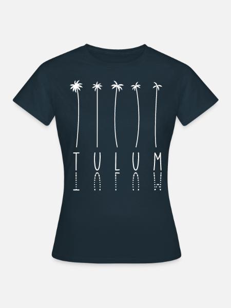 Palme - Yucatan -Halbinsel Tulum - Frauen T-Shirt - Navy