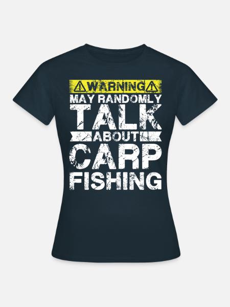 Angeln - Karpfenfisch - Frauen T-Shirt - Navy