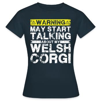 Apropos Walisischer Corgi - Frauen T-Shirt - Navy - Vorne - AI Model Female 172 dark (172cm)