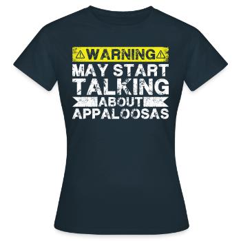 Apropos Appaloosa - Frauen T-Shirt - Navy - Vorne - AI Model Female 172 dark (172cm)