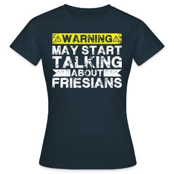 En parlant de frison - T-shirt Femme - marine - Devant - AI Model Female 172 dark (172cm)