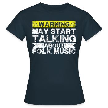 Über Volksmusik Sprechen - Frauen T-Shirt - Navy - Vorne - AI Model Female 172 dark (172cm)
