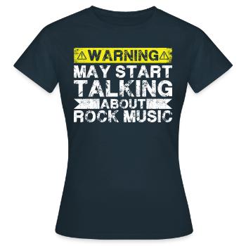 Über Rockmusik Sprechen - Frauen T-Shirt - Navy - Vorne - AI Model Female 172 dark (172cm)