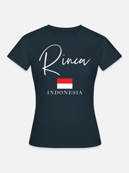 Griechenland Flagge Urlaub - Insel Rinca - Frauen T-Shirt - Navy