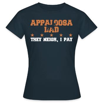 Pferdedad - Appaloosa - T-shirt Femme - marine - Devant - AI Model Female 172 dark (172cm)