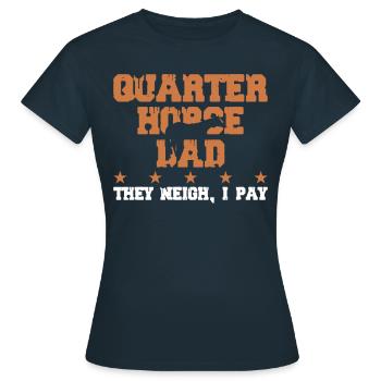Horse Father - Quarter Horse - Women's T-Shirt - navy - Front - AI Model Female 172 dark (172cm)