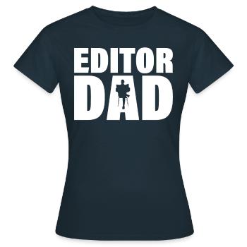 Job - Père éditeur - T-shirt Femme - marine - Devant - AI Model Female 172 dark (172cm)