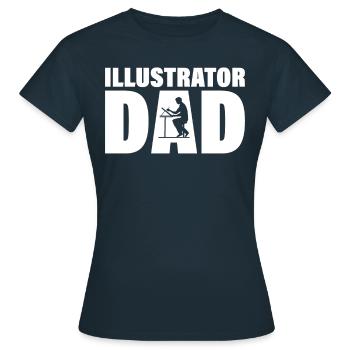 Job - Illustrator Papa - Frauen T-Shirt - Navy - Vorne - AI Model Female 172 dark (172cm)