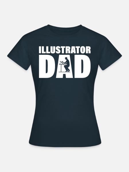 Job - Illustrator Papa - Frauen T-Shirt - Navy