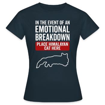 Emotional - Himalaya-Katze - Frauen T-Shirt - Navy - Vorne - AI Model Female 172 dark (172cm)