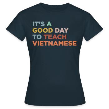 Enseigner au professeur de vietnamien - T-shirt Femme - marine - Devant - AI Model Female 172 dark (172cm)