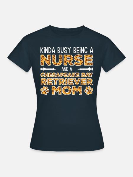 Krankenschwester-Hundemutter - Chesapeake Bay - Frauen T-Shirt - Navy