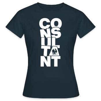 Profession Travail - Consultant - T-shirt Femme - marine - Devant - AI Model Female 172 dark (172cm)