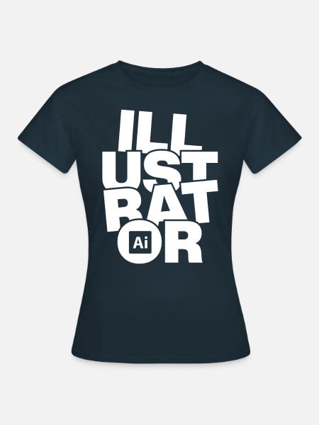 Beruf Arbeit - Illustrator - Frauen T-Shirt - Navy