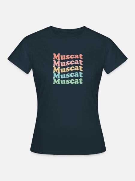 Vintage 70er Hippie Oman Stadt - Retro Muscat - Frauen T-Shirt - Navy