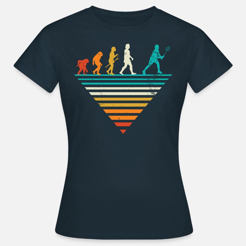 Human Evolution - Vintage Badminton - Women's T-Shirt - navy