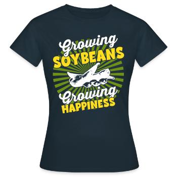 Culture en croissance - Soja de culture agricole - T-shirt Femme - marine - Devant - AI Model Female 172 dark (172cm)