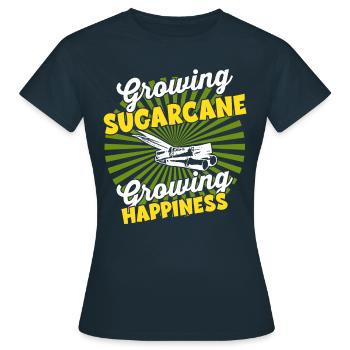 Wachstum Von Ernte - Farmer Harvest Zuckerrohr - Frauen T-Shirt - Navy - Vorne - AI Model Female 172 dark (172cm)