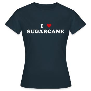 Heart Farmer - J’aime la canne à sucre - T-shirt Femme - marine - Devant - AI Model Female 172 dark (172cm)
