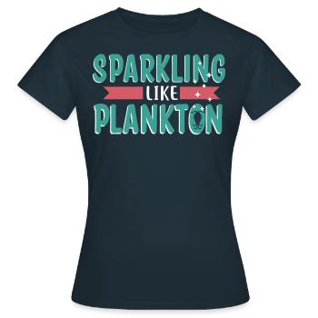 Funkeln Wie Plankton - Meerestier - Frauen T-Shirt - Navy - Vorne - AI Model Female 172 dark (172cm)