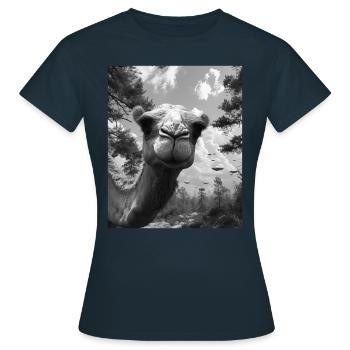 Selfie - Alien Selfie Camel UFO - T-shirt Femme - marine - Devant - AI Model Female 172 dark (172cm)