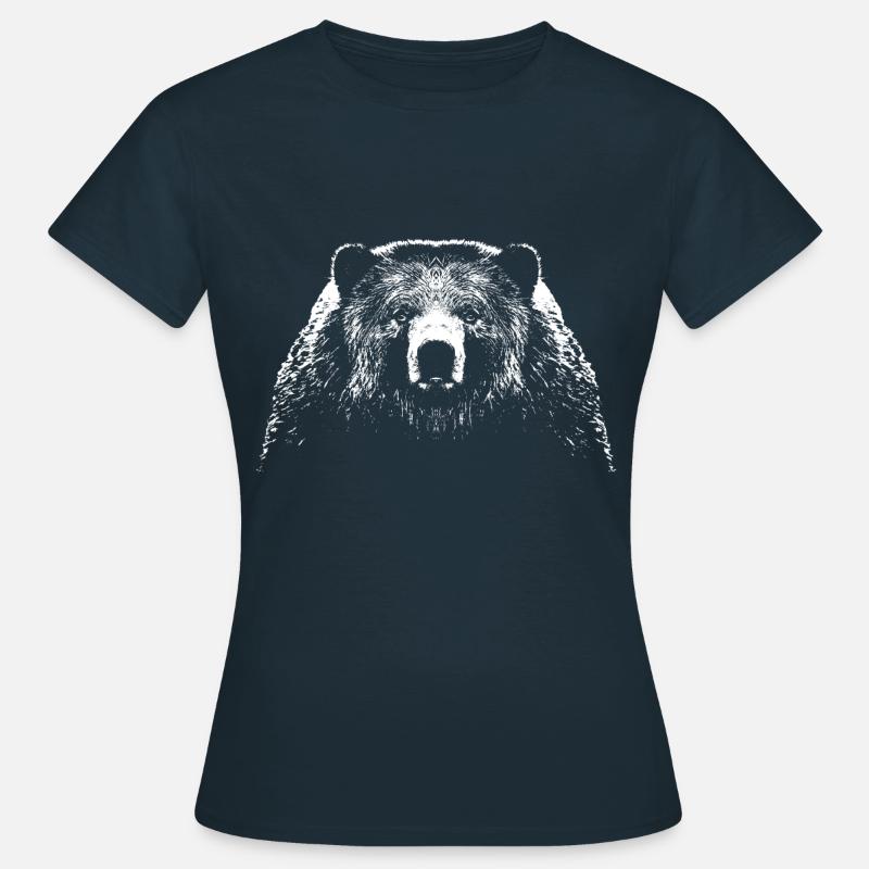 Bear / Head / Bear - Women's T-Shirt - navy