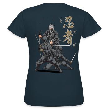 Ninja, Ninjutsu, Shinobi - Women's T-Shirt - navy - Back - AI Model Female 172 dark (172cm)