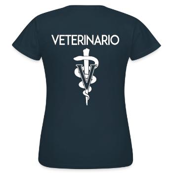 Tierarzt, medizinisches Personal für Tiere v1 - Frauen T-Shirt - Navy - Hinten - AI Model Female 172 dark (172cm)
