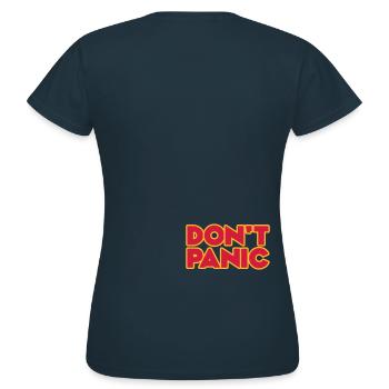 Ne paniquez pas 2 lignes - T-shirt Femme - marine - Dos - AI Model Female 172 dark (172cm)