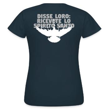 Receive Comforter - Italian - Women's T-Shirt - navy - Back - AI Model Female 172 dark (172cm)