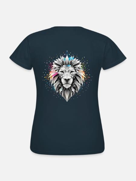 Löwe graphisch - Frauen T-Shirt - Navy