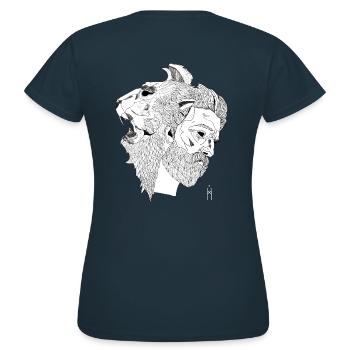 le roi - T-shirt Femme - marine - Dos - AI Model Female 172 dark (172cm)
