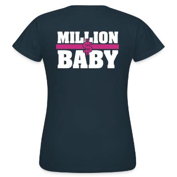 Milliondollarbaby - T-shirt Femme - marine - Dos - AI Model Female 172 dark (172cm)