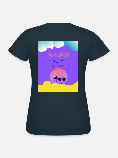 Free child - Frauen T-Shirt - Navy