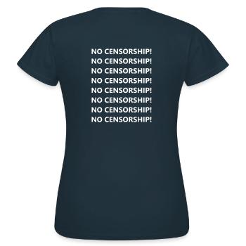 PAS DE CENSURE - T-shirt Femme - marine - Dos - AI Model Female 172 dark (172cm)
